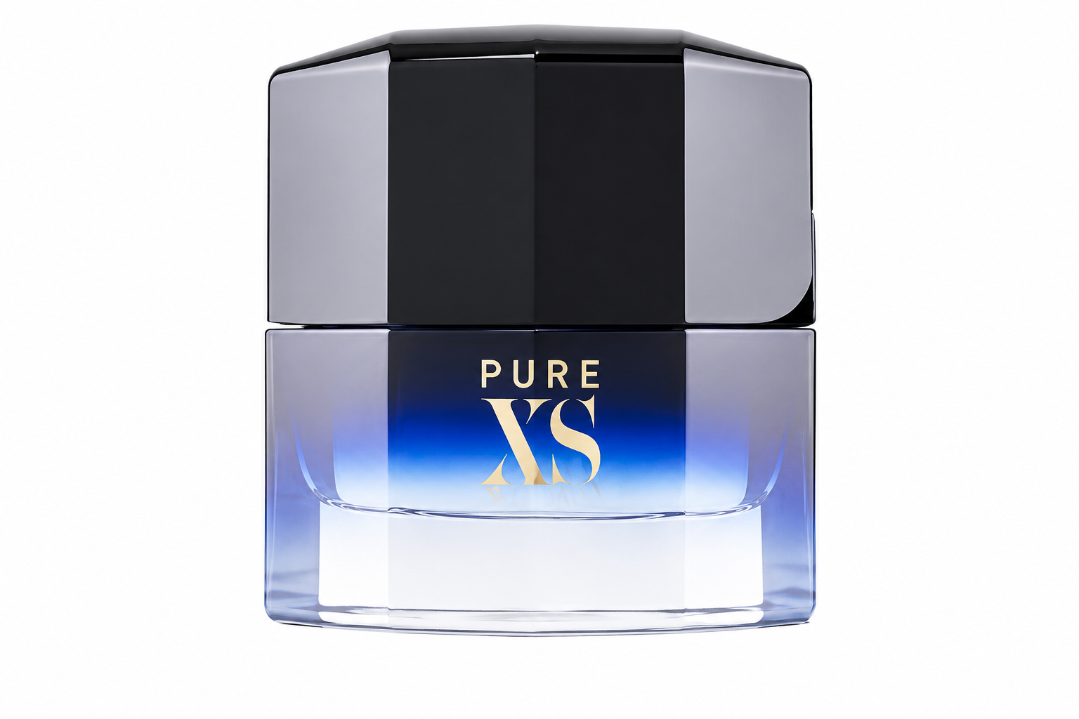 Paco Rabanne Pure XS For Her Eau de Parfum bottle on white background