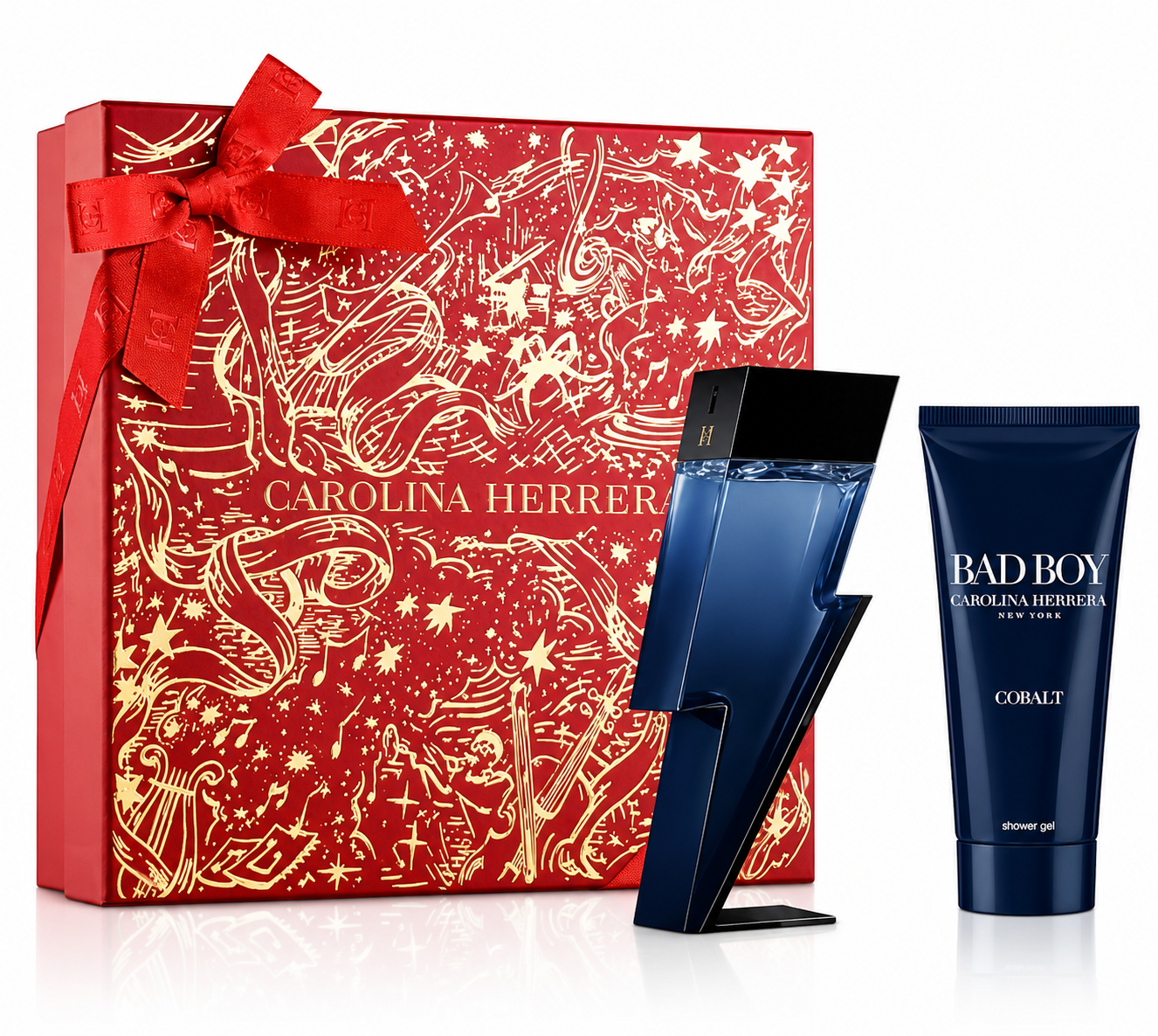 Carolina Herrera Bad Boy Cobalt Gift Set (100ml EDP + 100ml Shower Gel) - Men